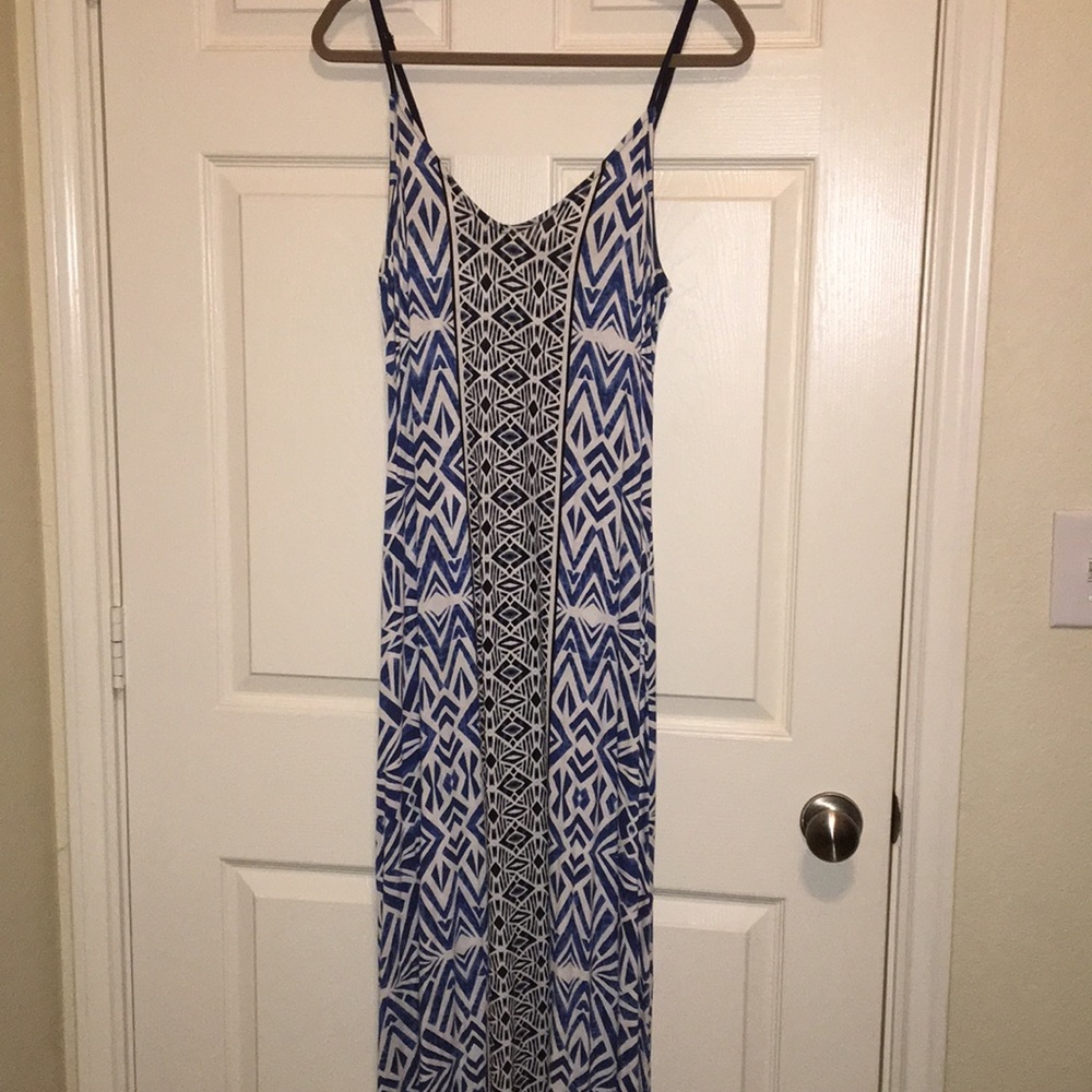 MOSSIMO Blue Patterned MAXI DRESS